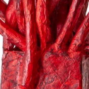 Wildnis IX, eingefärbtes Seidenpapier, Wachs, Holz, 120 cm, 2020