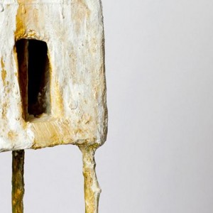 Baumhaus III, Papier, Gesso, Holz, 50 cm, 2020