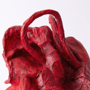 zerstÃ¶rt, eingefÃ¤rbtes Papier, Wachs,,  60 cm x 65  x 60 cm, 2024